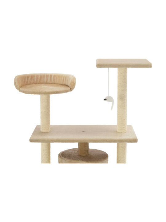 vidaXL Scratching Post Cat Trees Beige 3 levels 70x45x95cm