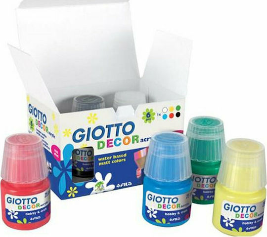 Giotto Decor Acrylic Acrylic Paint Set in Multicolour color Multicolor 25ml 12pcs