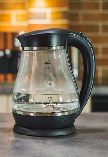 Adler Електрическа Кана 1.7л 2200W Черна