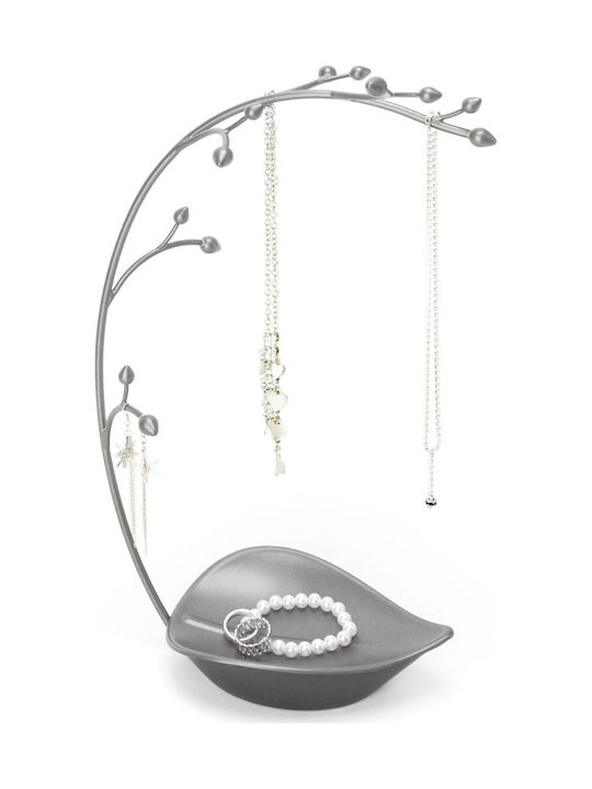 Umbra Orchid Metallic Gray Jewellery Stand 22.9x14x38.1cm