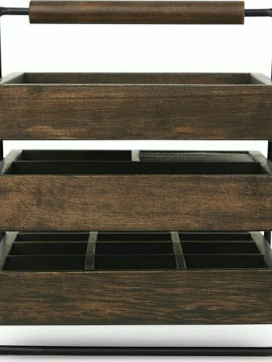 Umbra Terrace Jewellery Box Wooden Brown 25.4x17.8x20.3cm