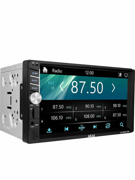 Akai Proffesional Auto-Audiosystem 2DIN (Bluetooth/USB/AUX/WiFi/GPS/Apple-Carplay/Android-Auto) mit Touchscreen 7"