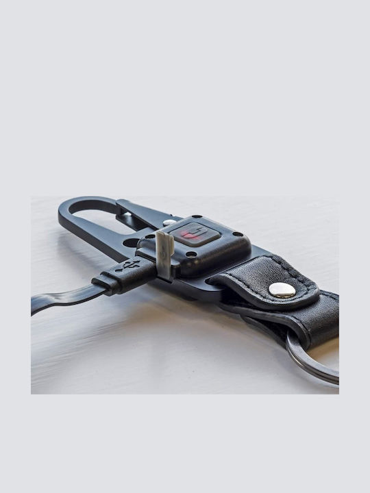 True Utility Breloc Cliplite Metalic Cu LED Negru