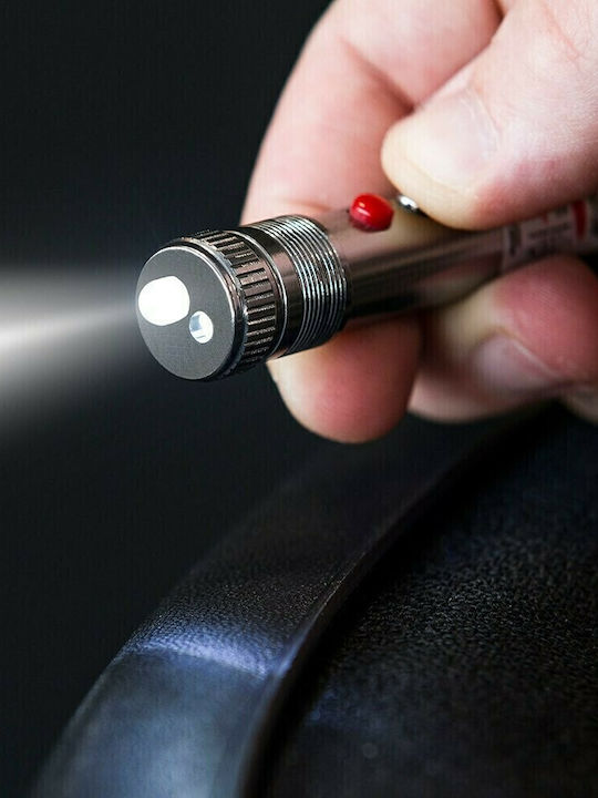 True Utility Schlüsselanhänger LaserLite Metallisch mit LED Rot