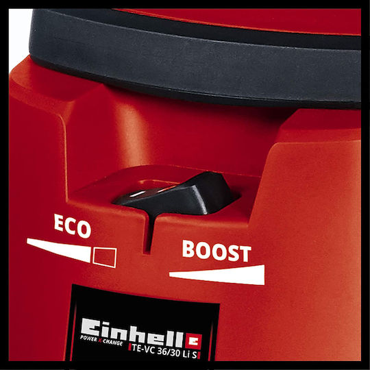 Einhell 36/30 Акумулаторна Прахосмукачка За Течности / Твърди Без Зарядно и Батерия с Пластмаса Контейнер 30лт