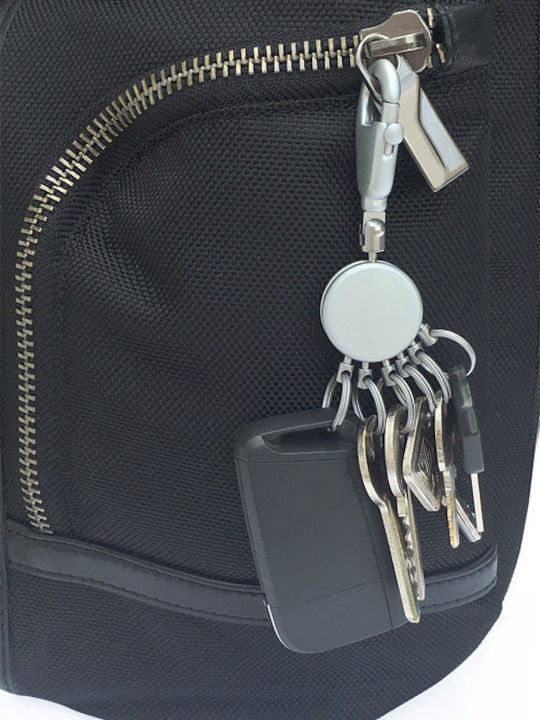 Troika Keychain Patent Metallic Silver