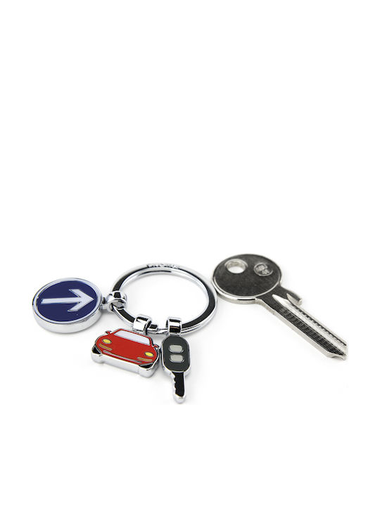 Troika Keychain Wallet On The Road Metallic Silver
