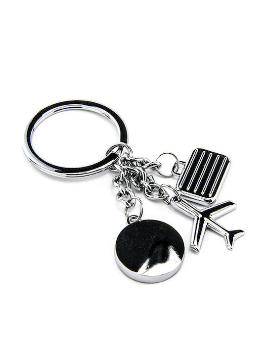 Troika Keychain Weltenbummler Metallic Blue