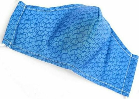 Eco Chic Face Cover Blue Disrupted Cubes 1τμχ