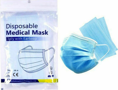 Shandong Xiaokang Biotechnology Co Ltd XK-A Disposable Medical Mask 3ply with Earloop Schutzmaske Typ II Chirurgisch Hellblau 10Stück