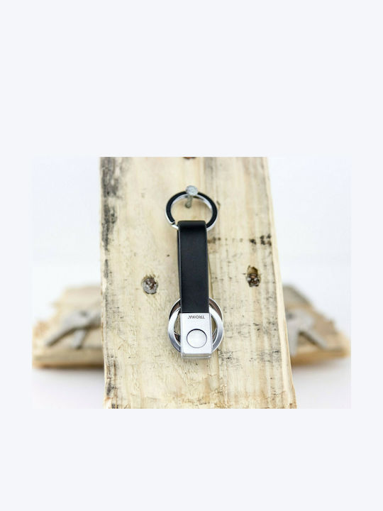 Troika Ключодържател Портфейл Twist Lock Кожен Черен