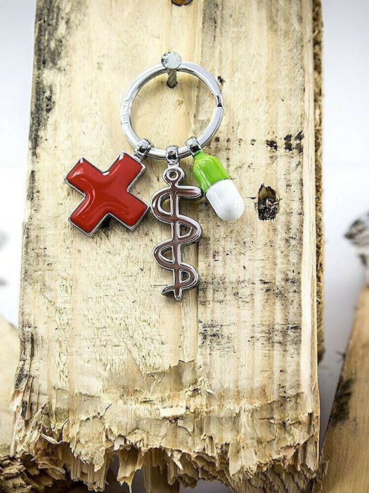 Troika Keychain Get Well Metallic Silver