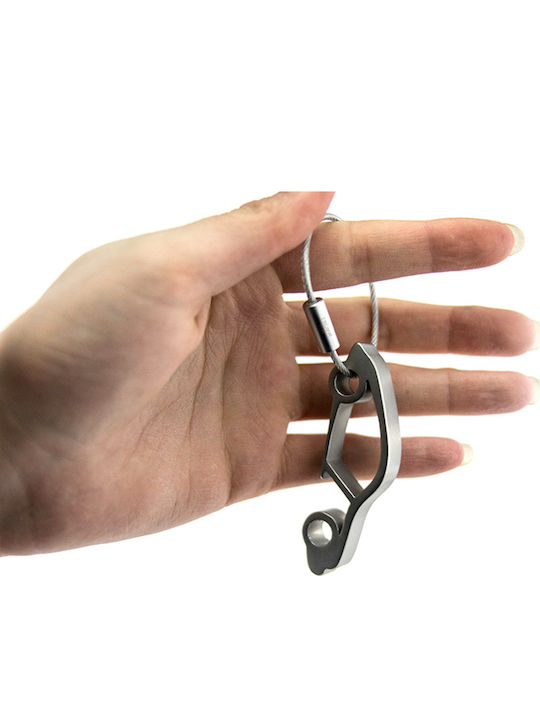 Troika Keychain Opener Metallic Silver