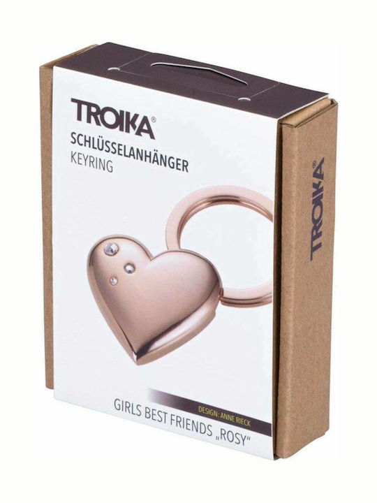 Troika Keychain Best Girls Friends Rosy Metallic Gold