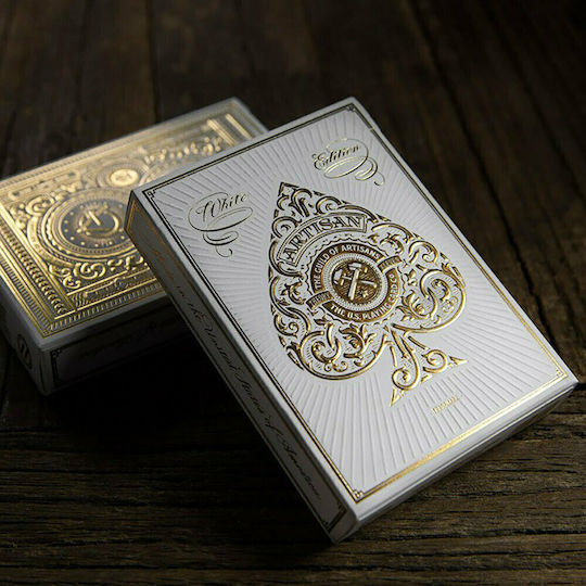 Theory11 Artisan Collectible Playing Cards Laminated for Poker White