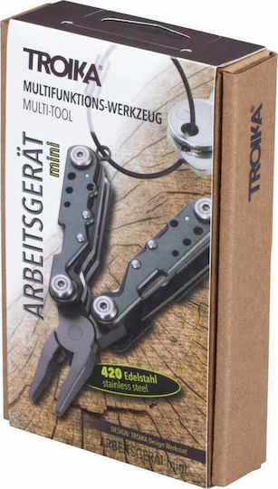 Troika Multitool Breloc Gri Cu Husă