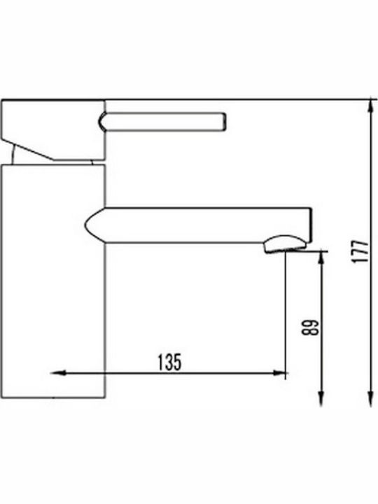 Karag Sinar Mixing Sink Faucet Silver