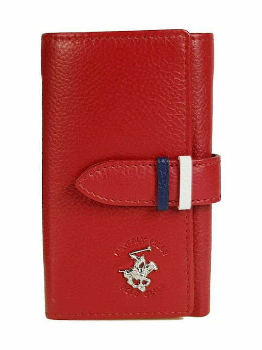 Beverly Hills Polo Club Key Holder Leather Red
