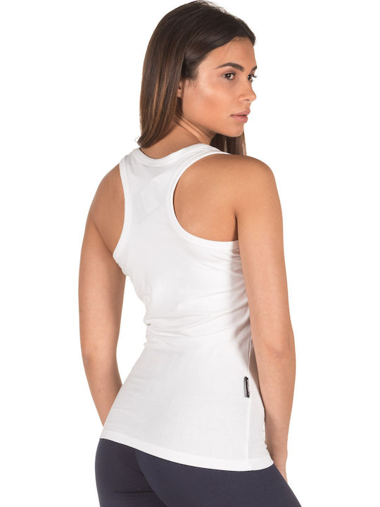 Venimo Women's Athletic Cotton Blouse Sleeveless White