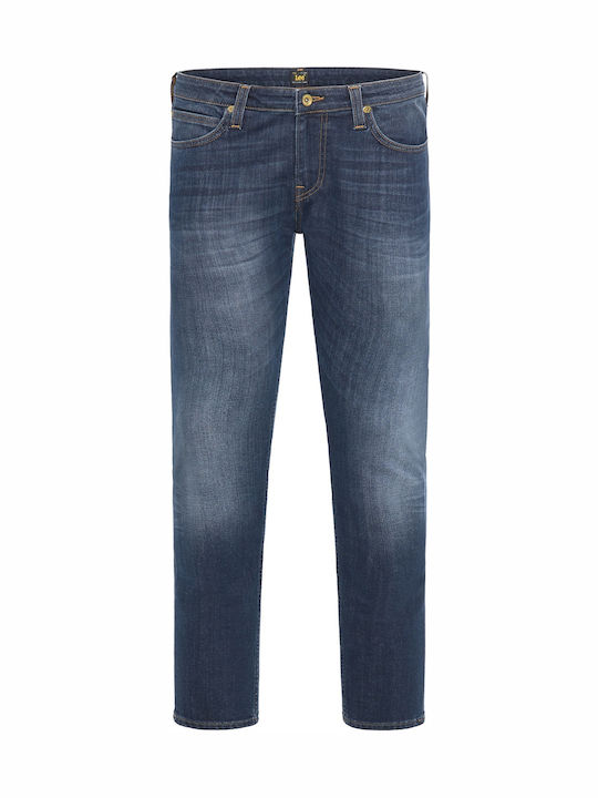 Luke Men's Jeans Pants Elastic with Slim Tapered Fit Blue