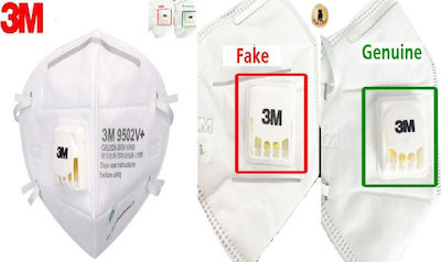 3M 9502V+ Disposable Protective Mask FFP2 with Valve White 1pcs