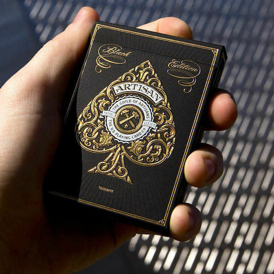 Theory11 Artisan Collectible Playing Cards Plastic for Poker Black