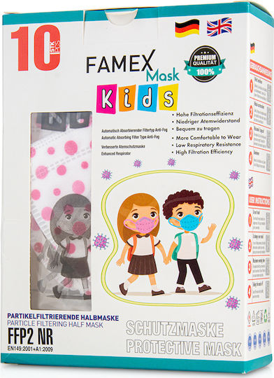 Famex Kids Mask FFP2 NR Protective Mask FFP2 Kids 10pcs