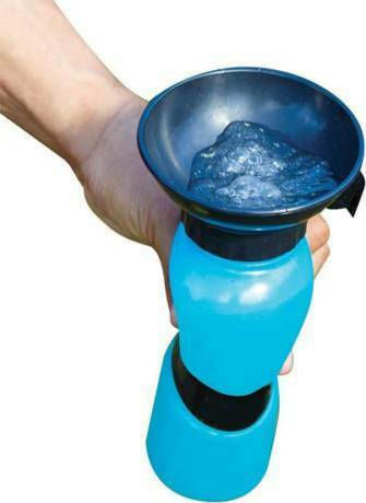 Doglemi Πλαστικό Μπουκάλι Νερού για Σκύλο & Γάτα 500ml 15cm σε Μπλε Χρώμα