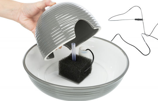Trixie Vital Flow Automatic Ceramic Water Fountain for Dog and Cat 1.5L 28x12cm 2 Pieces