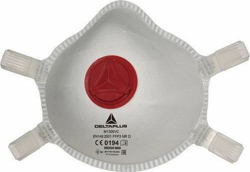 Delta Plus M1300VC Mască de protecție FFP3 cu supapă Alb 1buc