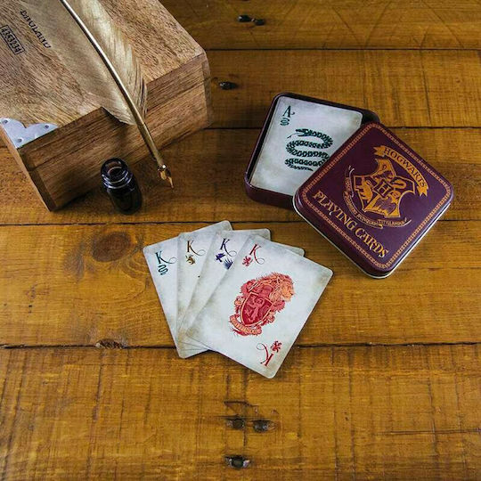 Paladone Hogwarts Συλλεκτική Τράπουλα Harry Potter Χάρτινη για Poker σε Μεταλλικό Κουτί