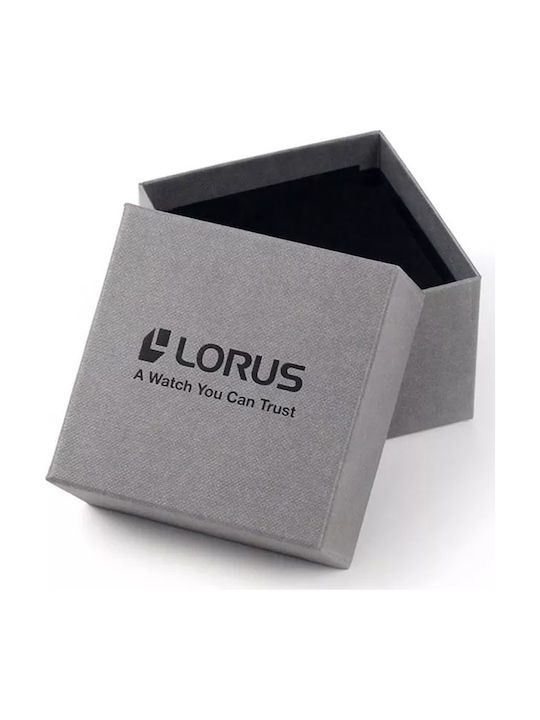 Lorus Ceas Cronograf Baterie cu Negru Brățară din piele RW405AX9