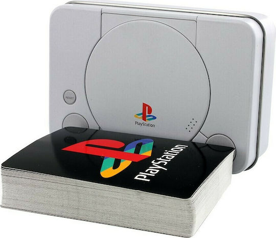 Paladone Playstation Collectible Playing Cards Laminated Black in Plastic Box