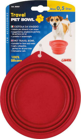 Lampa Bowl Silicone Food & Water for Dog & Cat 500ml (Various Colors)