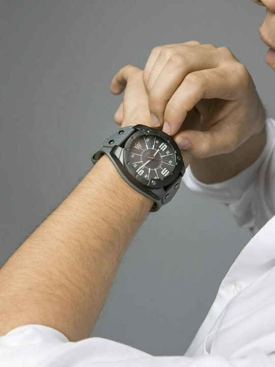 Season Time Power Herrenuhr 48mm Batterie mit Blau Lederarmband