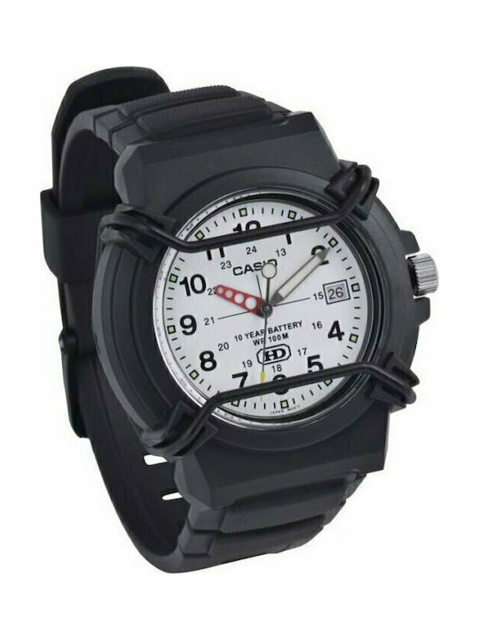 Casio Ανδρικό Ρολόι 41mm Μπαταρίας με Μαύρο Καουτσούκ Λουράκι