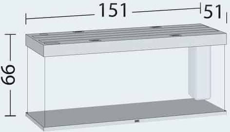 Juwel Rio 450 Acvariu de Pești cu Capacitate de 450lt cu Iluminare, Încălzitor, Circulator, Filtru și 51x51x66cm. Bej