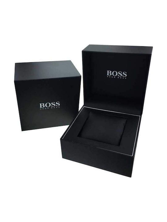 Boss Navigator Men's Watch 44mm Chronograph Battery with Gray Metal Bracelet