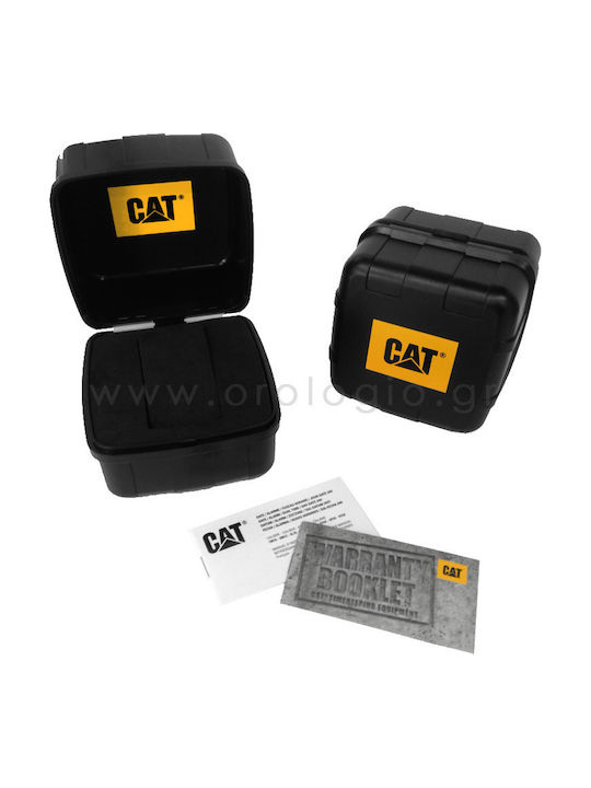 CAT Uhr Chronograph Batterie mit Schwarz Kautschukarmband