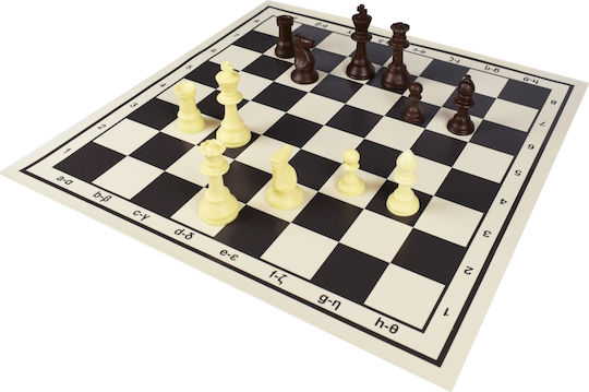 Schach Faltbare Rolle mit Schachfiguren 49x49cm