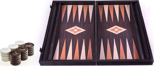 Manopoulos Реплика Wenge Handmade Дървено Табла Багаж с Пешки 30x30см