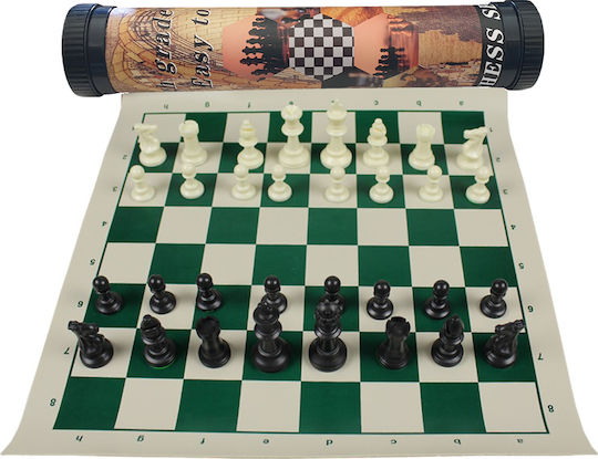 Pokeritems Σκάκι Αναδιπλούμενο Ρολό με Πιόνια 43x43cm