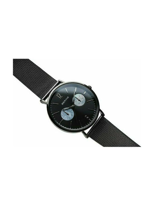 Bering Time Classic Watch Battery with Black Metal Bracelet