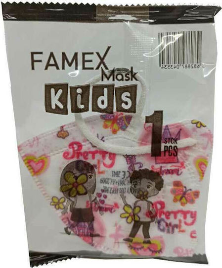Famex Kids Mask FFP2 NR Protective Mask FFP2 Kids Pretty Princess 1pcs