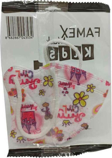 Famex Kids Mask FFP2 NR Protective Mask FFP2 Kids Pretty Princess 1pcs