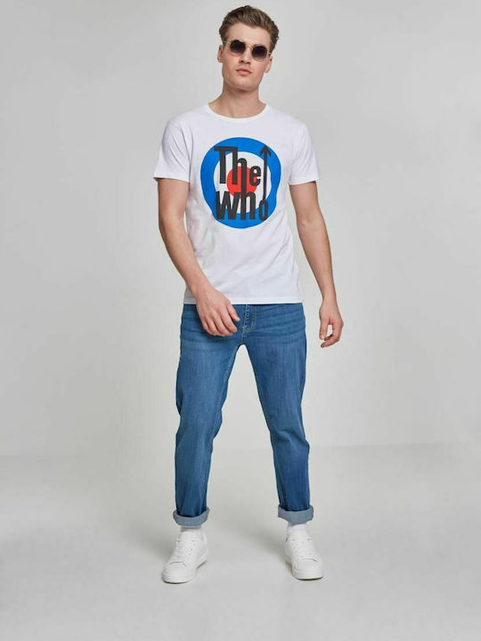 Merchcode MC135 The Who Classic Target T-shirt Λευκό Βαμβακερό