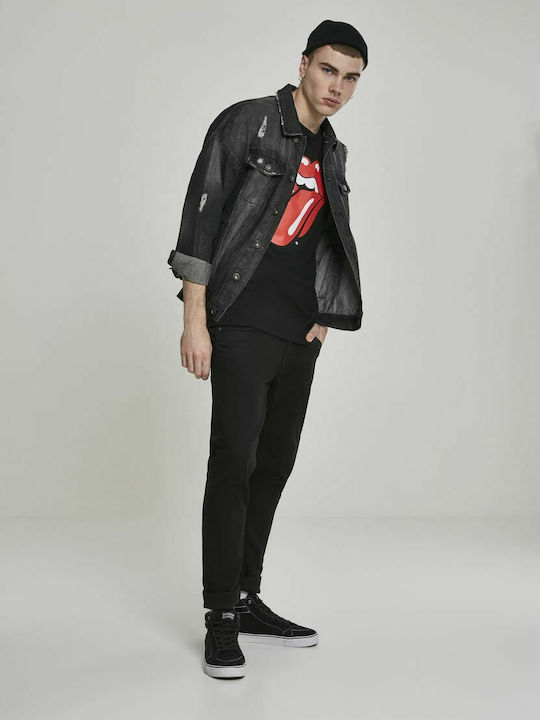 Merchcode Rolling Stones Tongue T-shirt σε Μαύρο χρώμα