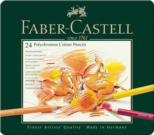 Faber-Castell Polychromos Ξυλομπογιές Σετ 24 χρώματα