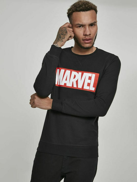Merchcode Logo Crewneck T-shirt Μαύρο