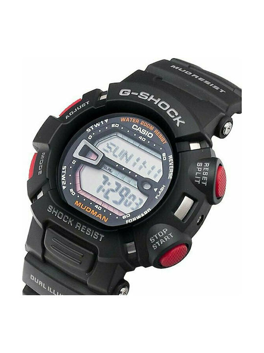 Casio G-Shock Digital Ceas Baterie cu Negru Brățară din cauciuc